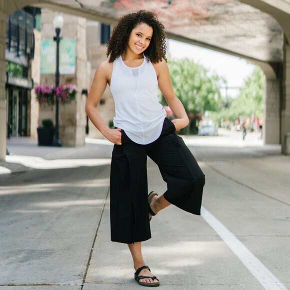 Black Work Flow Pants - Picture 1 of 2